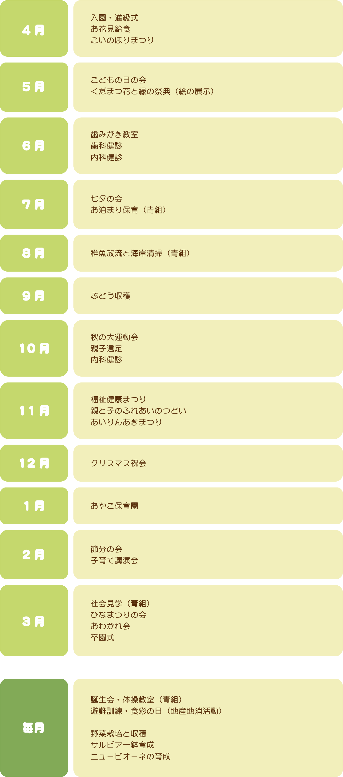 年間イベント